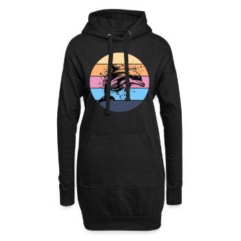 Delfin - Hoodie-Kleid - Schwarz - Vorne