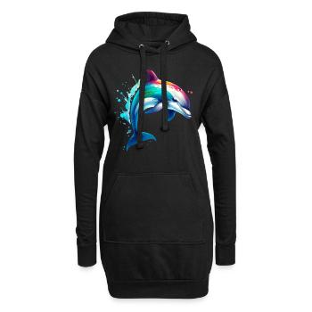 Delfin - Hoodie-Kleid - Schwarz - Vorne