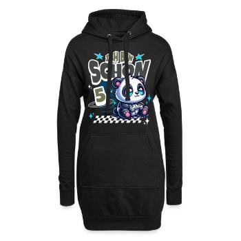 5. Geburtstag Kindergeburtstag Gaming Panda - Hoodie-Kleid - Schwarz - Vorne
