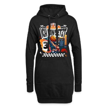 Basketball Bääm Ich Bin Jetzt 3. Geburtstag - Hoodie-Kleid - Schwarz - Vorne