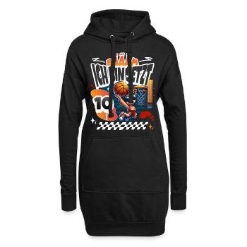 Basketball Bääm Ich Bin Jetzt 10. Geburtstag - Hoodie-Kleid - Schwarz - Vorne