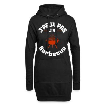 J'peux pas j'ai Barbecue - Sweat-shirt à capuche long Femme - noir - Devant