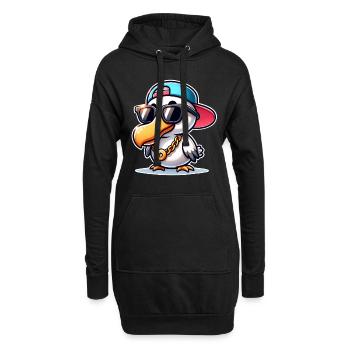 Dodo - Sweat-shirt à capuche long Femme - noir - Devant