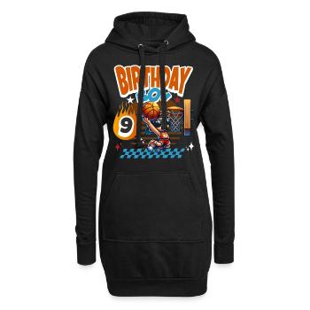 Basketball 9e anniversaire - Sweat-shirt à capuche long Femme - noir - Devant