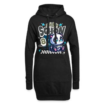 8. Geburtstag Kindergeburtstag Gaming Panda - Hoodie-Kleid - Schwarz - Vorne