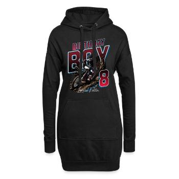8e anniversaire de motocross - Sweat-shirt à capuche long Femme - noir - Devant