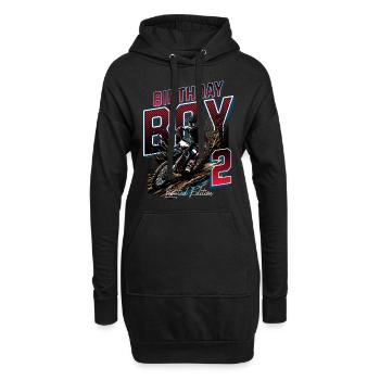 Motocross 2nd Birthday - Hoodie Dress - black - Front