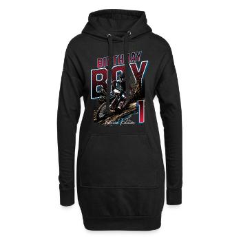 1er anniversaire de motocross - Sweat-shirt à capuche long Femme - noir - Devant