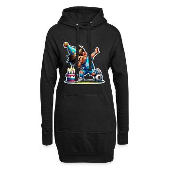 Anniversaire de football pour enfants - Sweat-shirt à capuche long Femme - noir - Devant