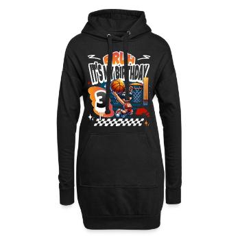 3e anniversaire de basket-ball - Sweat-shirt à capuche long Femme - noir - Devant
