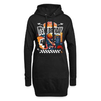 Basketball 4e anniversaire - Sweat-shirt à capuche long Femme - noir - Devant