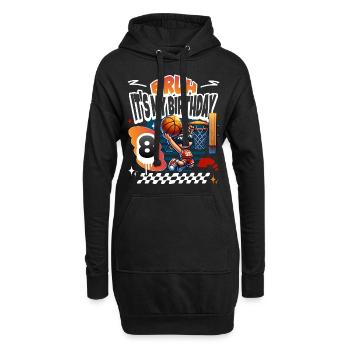 Basketball 8e anniversaire - Sweat-shirt à capuche long Femme - noir - Devant