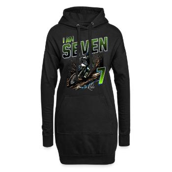 Motocross 7e anniversaire - Sweat-shirt à capuche long Femme - noir - Devant