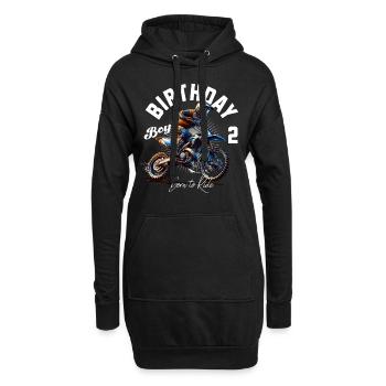 Motocross 2e anniversaire - Sweat-shirt à capuche long Femme - noir - Devant