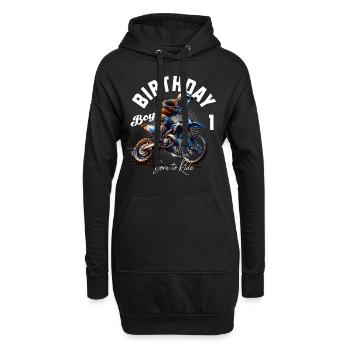 1er anniversaire de motocross - Sweat-shirt à capuche long Femme - noir - Devant