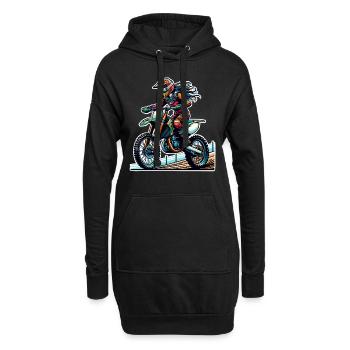 Motocross Femmes Filles Fille - Sweat-shirt à capuche long Femme - noir - Devant