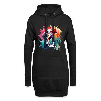 Parkour - Sweat-shirt à capuche long Femme - noir - Devant