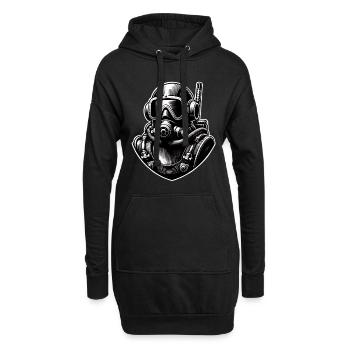 Tauchen Taucher - Hoodie-Kleid - Schwarz - Vorne