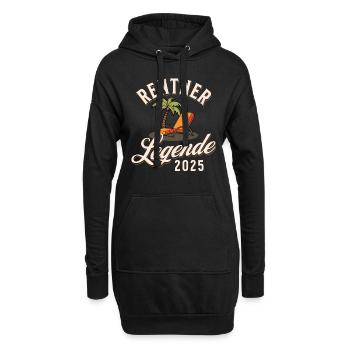 Rentner 2025 - Hoodie-Kleid - Schwarz - Vorne