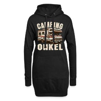 Camping Onkel - Hoodie-Kleid - Schwarz - Vorne