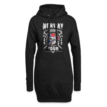 Norwegen Angeltour 2025 - Hoodie-Kleid - Schwarz - Vorne