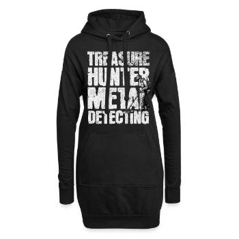 Sondeln Metalldetektor - Hoodie-Kleid - Schwarz - Vorne