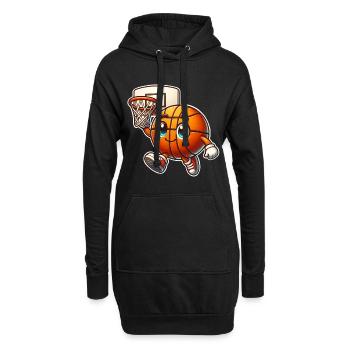 Basket-ball Joueurs de basket-ball - Sweat-shirt à capuche long Femme - noir - Devant