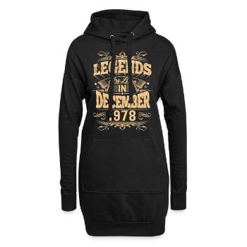 Légende de l’anniversaire de décembre 1978 - Sweat-shirt à capuche long Femme - noir - Devant