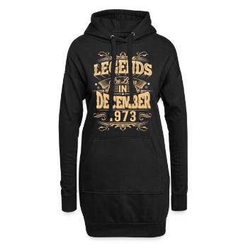 Légende de l’anniversaire de décembre 1973 - Sweat-shirt à capuche long Femme - noir - Devant