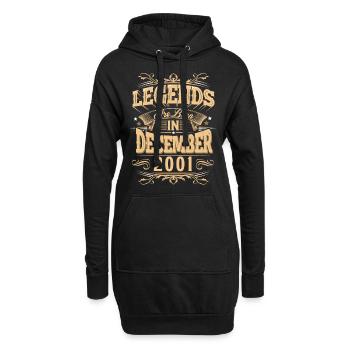 Légende de l’anniversaire de décembre 2001 - Sweat-shirt à capuche long Femme - noir - Devant