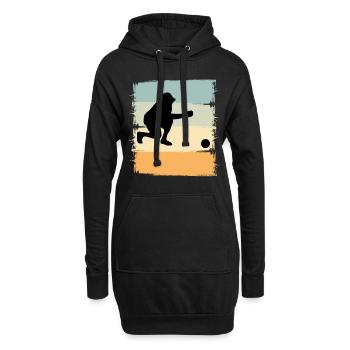 Boule Boccia Boulespieler - Hoodie-Kleid - Schwarz - Vorne