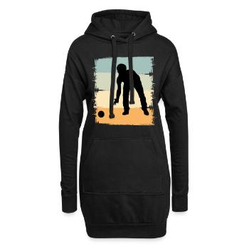 Boule Boccia Joueur de Boule - Sweat-shirt à capuche long Femme - noir - Devant