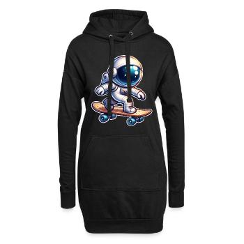 Planche à roulettes Skate Astronaute - Sweat-shirt à capuche long Femme - noir - Devant