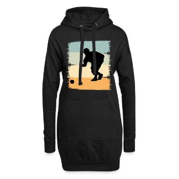 Boule Boccia Boulespieler - Hoodie-Kleid - Schwarz - Vorne