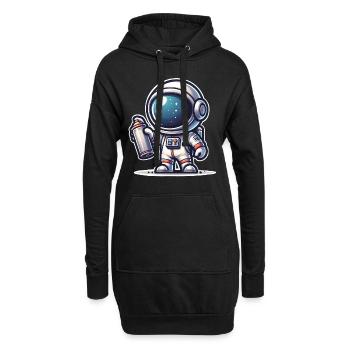 Pulvérisateur de graffitis astronaute - Sweat-shirt à capuche long Femme - noir - Devant