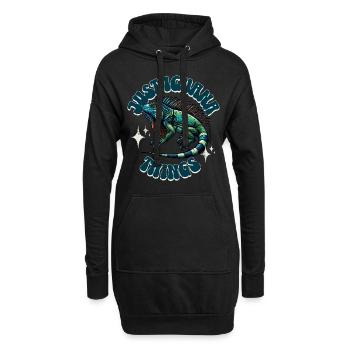 Leguan - Hoodie-Kleid - Schwarz - Vorne