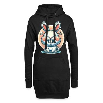 Lapin Lapin - Sweat-shirt à capuche long Femme - noir - Devant