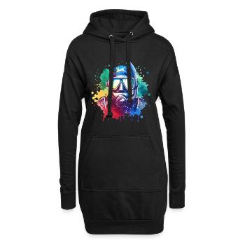 Plongeurs - Sweat-shirt à capuche long Femme - noir - Devant