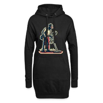 Sondeln Metalldetektor - Hoodie-Kleid - Schwarz - Vorne