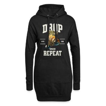 Badminton - Hoodie-Kleid - Schwarz - Vorne