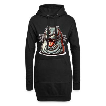 Robbe Seehund - Hoodie-Kleid - Schwarz - Vorne
