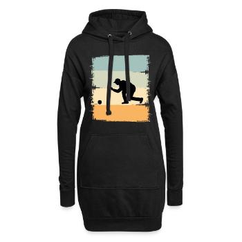 Boule Boccia Joueur de Boule - Sweat-shirt à capuche long Femme - noir - Devant
