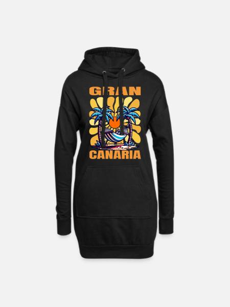 Gran Canaria - Sweat-shirt à capuche long Femme - noir