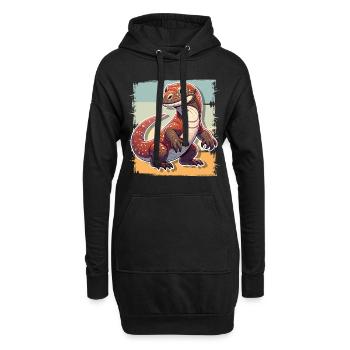 Komodo Dragon - Hoodie-Kleid - Schwarz - Vorne