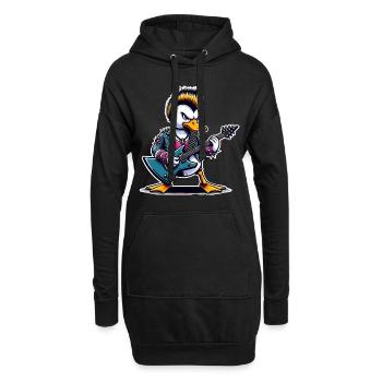 Ente Rock and Roll Gitarrist - Hoodie-Kleid - Schwarz - Vorne
