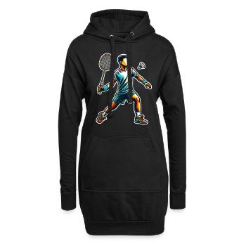 Badminton - Sweat-shirt à capuche long Femme - noir - Devant
