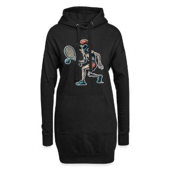Tennis extraterrestre - Sweat-shirt à capuche long Femme - noir - Devant