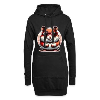 Hamster - Hoodie-Kleid - Schwarz - Vorne