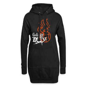 Basketball Basketballer - Hoodie-Kleid - Schwarz - Vorne