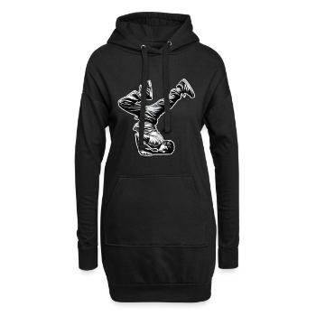 Breakdance - Hoodie-Kleid - Schwarz - Vorne